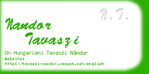 nandor tavaszi business card